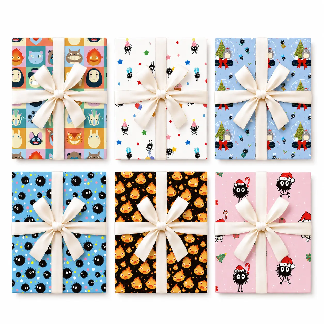 Studio Ghibli Wrap Paper, Inspired Christmas Wrapping Sheets for Anime Fans, Gift Roll for Xmas