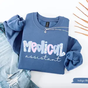 Medical Assistant Sweatshirt, Floral MA Crewneck, Nurse Appreciation Gift, Medical Assistant Graduation Shirt, Women MA Nurse Sweater