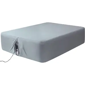 Twin Fitted Sheet for Air Mattress, with 18-24 Inch Extra Deep Pocket, Soft Breathable Air Bed Sheet Cover for Inflatable Bed, Grey