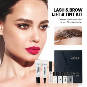 Lash Lift and Tint Kit Black, Brow Lamination Kit Black Eyelash Eyebrow Perm Kit With Detail Instruction &Tools Easy For Beginner at Home Semi-Permanent Cosmetic
