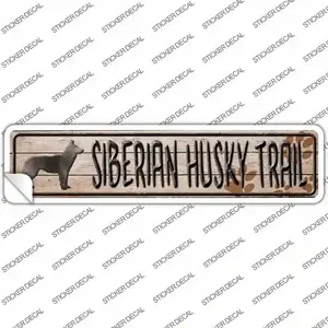 Siberian Husky Trail Novelty Narrow Sticker Decal