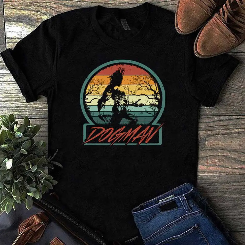 Dogman - Retro Vintage Werewolf Cryptid Gift Essential T-Shirt-4500-2400 T-Shirt