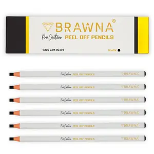 BRAWNA Pro Mapping Pencil for Brows & Lips - Black eyebrow  razors Daily Durable