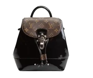 Pre-owned Louis Vuitton Leather Backpacks LV Hot Springs Backpa	Black Patent L26030689