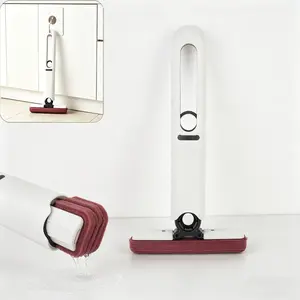 [Three-Piece Set]New Mini Mop with 2Pcs Replacement Anti-drying Heads,Upgrade Portable Self-Squeezing Convertible Direction Mop for Bathroom Kitchens Car & Desktop Glass Can Stand or Hang Lightweight and Compact