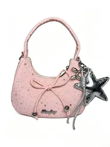 2026 New Sweet Girl Bag, Bowknot Crossbody Bag, Unique Shoulder Bag, High-End Dumpling Bag, Phone Wallet, Elegant Handbag, Bull Horn Bag