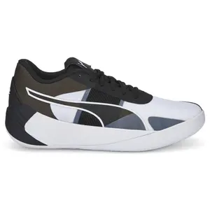 PUMA Mens Fusion Nitro Team Basketball Sneakers Shoes - Black, White