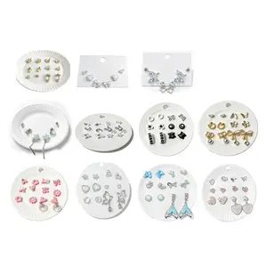 11Sets Diverse Coquette Style Earring Pack, Hypoallergenic Bow Star Heart Pearl Dangle Stud Earrings for Women Daily Wear for Birthday &Valentine’s Gift