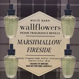 White Barn Wallflowers Marshmallow Fireside 4Pack Refill Home Fragrance Plugs