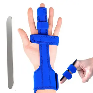 Adjustable Index Finger Trigger Splint Middle Finger, Ring Finger Splint, Pinky Finger Splint,Hand Brace Blue Tool tactical accessories
