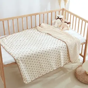 Autumn Winter Baby Blanket, Stroller Wrap for Newborns, Seasonal Cotton Cloth, Air Conditioning Blanket, Children Anti-Fold Fabric, Crib