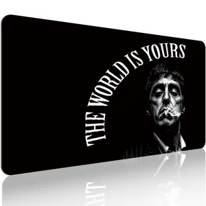 1pc Extended Gaming Mouse Pad and PC Desktop Keyboard Pad | Dark Black, Non-slip Rubber Base, Polyester Surface, Durable, Composure Pattern - XL, XXL Sizes Available - Ideal for Home, Office, Dorm, and Gaming Desktop Accessories