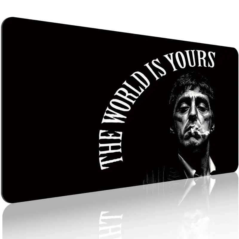 1pc Gaming Mouse Pad, Computer Mouse Pad, Non Slip Mousepad, and PC Desktop Keyboard Pad, Dark Black, Non-slip Rubber Base, Polyester Surface, Durable - XL, XXL Sizes Available - Ideal for Home, Office, Dorm, and Gaming Desktop Accessories