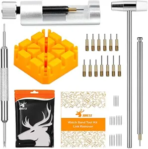JOREST Watch Link Removal Tool, Watch Band Tool Kit, Repair Kit for Watch Bracelet Adjustment and Replacement and Resizing, With User Manual, Watch Link Remover, 20PCS Spring Bars, 13PCS Spare Needle