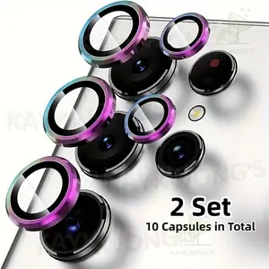 KAYKWONG'S 2 Set Tempered Glass Phone Camera Lens Protector, Full Coverage Lens Protective Film, Phone Accessories for Samsung Galaxy S25 S24 S23 S22 Ultra