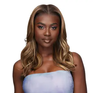 Outre Human Hair Blend HD Lace Front Wig Airtied Glueless Fully Hand-Tied 13X6 HHB-Loose Body Wave 18"