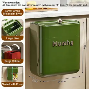 Wall-mounted kitchen trash can for collecting food waste