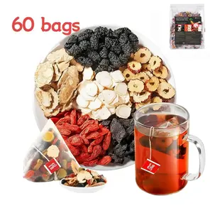 Ginseng Five Treasures Tea Kidney Tea, 3o Bags Traditional ChineseHerbal Kidney CleansingTea forWomen&Men,PlantHerbalFormula- Beverage