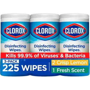 Clorox Disinfecting Wipes Value Pack, Household Essentials, 75 Count, Pack of 3 (Package May Vary) Clorox