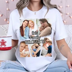 custom Photo Ladies' T-Shirt - Personalized Top for Womenswear with Unique Design  Anniversary Tshirt