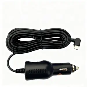 【Hieha】Universal 3.5M 5V/3A Cigarette Lighter Car Charger  Power Cord with Type-C Port for 7" & 8" CarPlay, Dash Cams, iPhone iPad