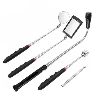 5-Piece Inspection Tool Set with Telescopic Inspection Mirror, Auto Underbody Inspection Mirror for Convenient Inside Checking, Portable Reverse Mirror