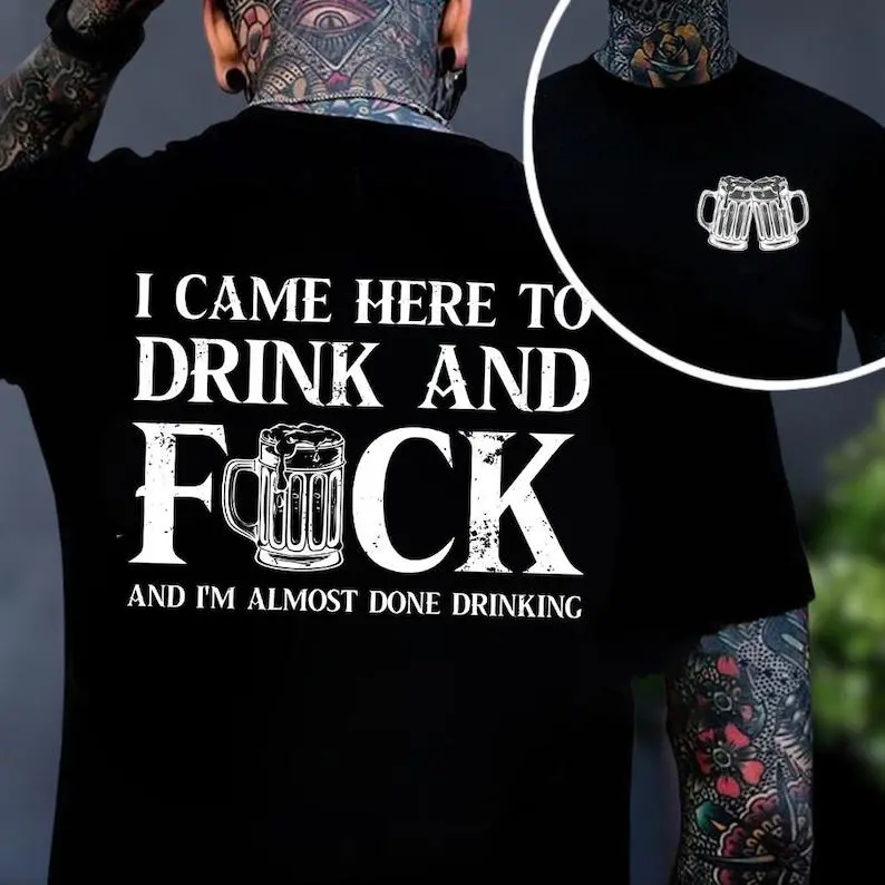 Men's Unisex Graphic Cotton Shortsleeve T-Shirt & Hoodie - Casual Basic Menswear Tops, Comfortable Fabric, Streetwear Gift for Husband