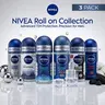 NIVEA Men Scented Roll-On Anti-Perspiration Deodorant Multi-Pack (3-Pack Bulk, 50mL Each Assorted Scents) - Body Deodorizer, Antibacterial, Smoothing Underarm Care, Convenient Everyday Freshness, Personal Care for Adult Males, Office Use, Gifting