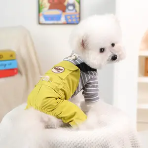 Pet Dog Fall New Four-Legged Clothes, Teddy Bichon Pomeranian Chihuahua Small Dog, Workwear Overalls for Pets Outfits