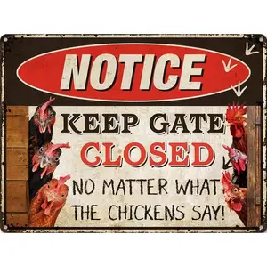 Metal Signs Chicken Signs For Funny Coop Decor Signs For Outdoor Decor Farm Plaque Yard Chicken Coop Gift For Chicken Lovers Chickens Plaque