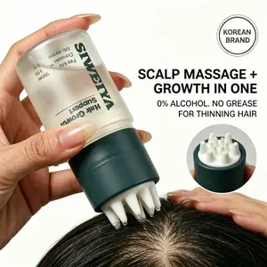 Korean Hair Growth Scalp Serum with Built-in Massager Peptide Complex for Thinning Hair 100ml Plant-Based Bio-Active Care Nourishing Scalp Haircare Product