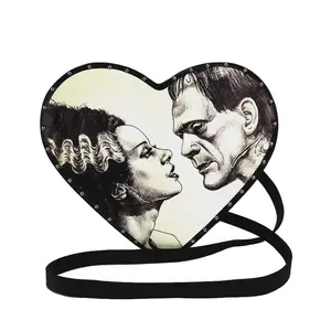 Glow In The Dark Heart Shape Frank with Bride Backpack