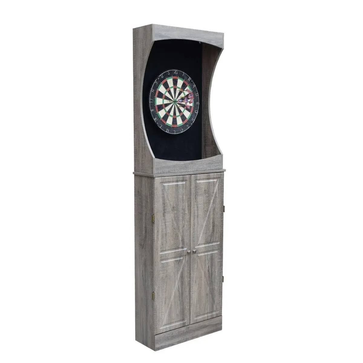 Westwood Wood Free Standing Dart Cabinet Set, Modern Farmhouse Style, 18" h x 18" w x 1.5" d, Suitable for Any Room Leisure & Outdoor Recreation Equipment