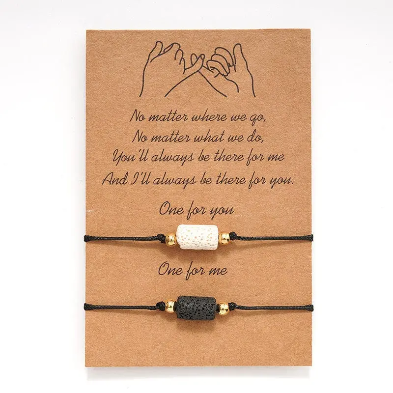 Pinky Promise Bracelet Best Friend Distance Matching Bracelet, Volcanic Stone Couples Bracelet, Pinky Promise Set, Matching Bracelet
