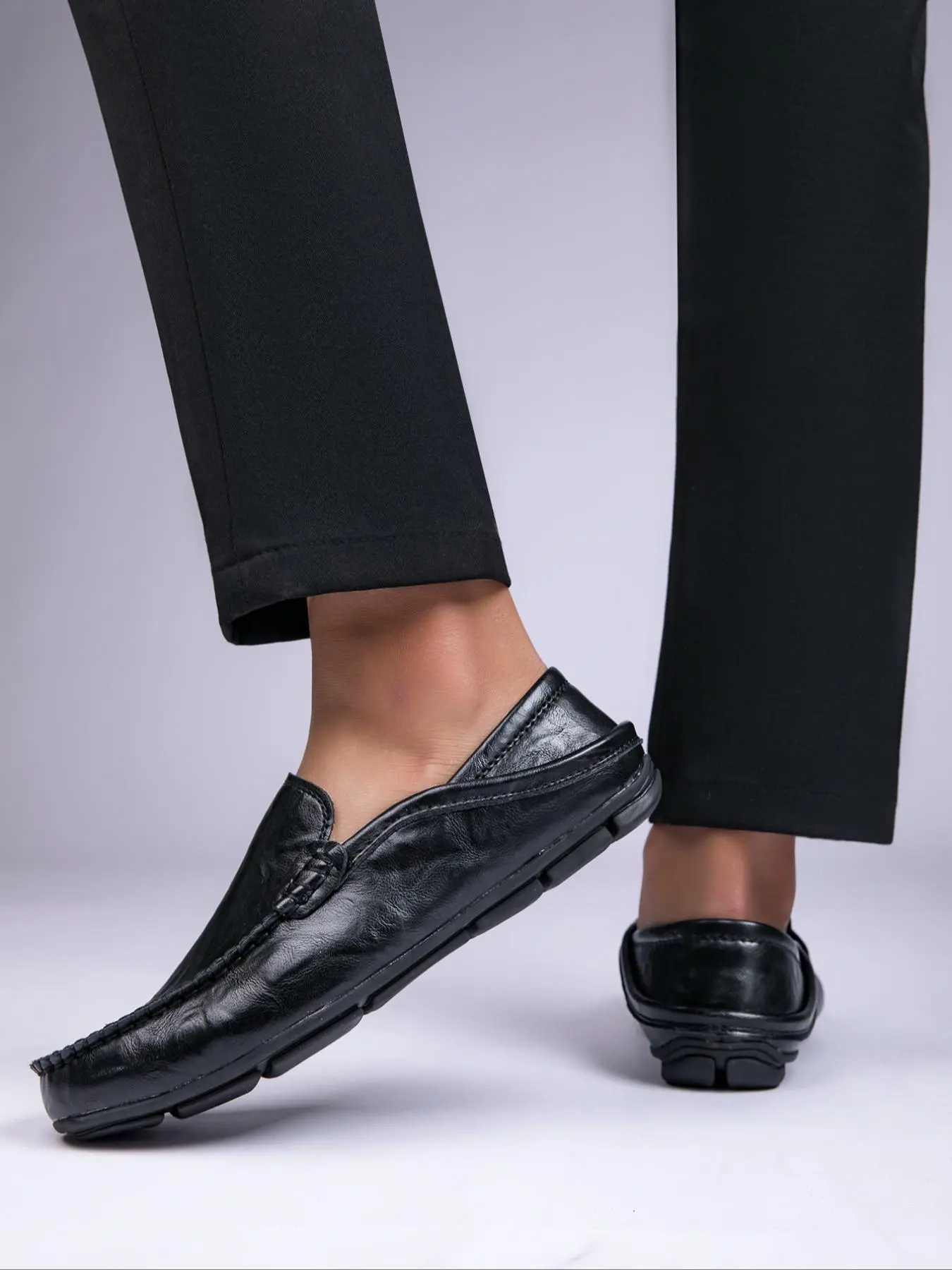 Men's Business Style Solid Color Slip-on Loafers, Casual Comfortable Breathable Walking Shoes, Fashionable Shoes for Daily Wear, Boy