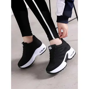 Air Cushion Hidden Wedge Sneakers |   Breathable knit upper, hidden height-boosting design, a delightful surprise gift for best friend's birthday, and a thoughtful choice for Christmas gifts.