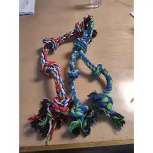 2-Pack Durable Rope Knot Dog Toys for Large Breeds  Dental Chew & Tug of War Play (60cm & 48cm)"