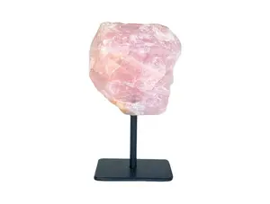 EE Rose Quartz on Metal Base
