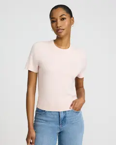 Express Airy Soft Skimming Short Sleeve Sweater