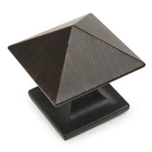 Cosmas 10555ORB Oil Rubbed Bronze Square Craftsman Cabinet Knob