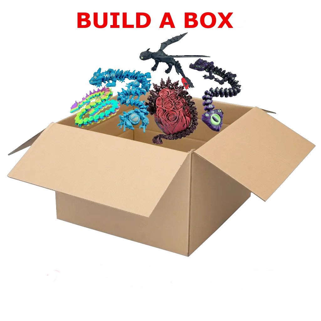 Build a Box of 3d Printed Figurines Decor - Halloween Ornaments laser engraved tumbler Photo Articulating 3D Prints Collectible Piece