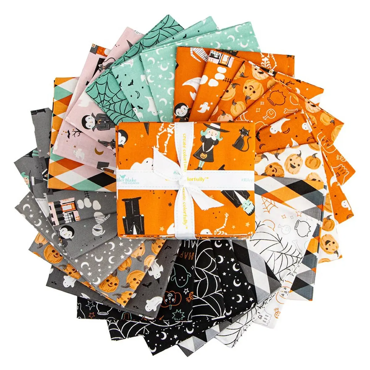 Fabric Riley Blake Precuts Frank and Friends 24pc Fat Quarter Bundle FQ-17470-24