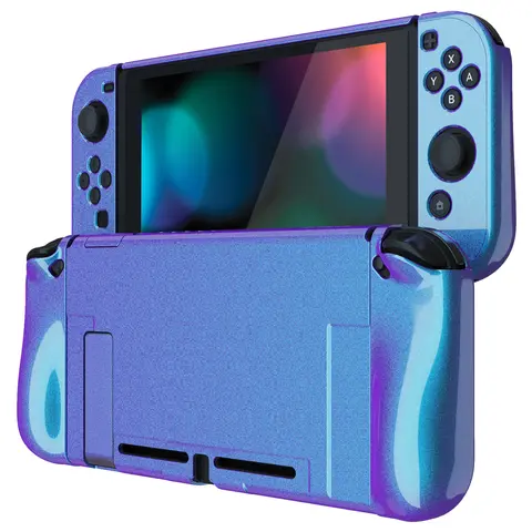 PlayVital for the original Nintendo Switch UPGRADED Glossy Dockable Case Grip Cover, Ergonomic Protective Case, Separable Protector Hard Shell, Not for Switch 2