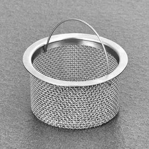 Kitchen Sink Garbage Filter Mesh Fine Hole Drain Basket Stainless Steel, Kitchen Sink Strainer, Dense Net Design for Efficient Waste Collection