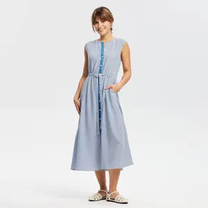 Women's Button-Front Midi Dress - Universal Thread