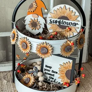 Sunflower tiered tray