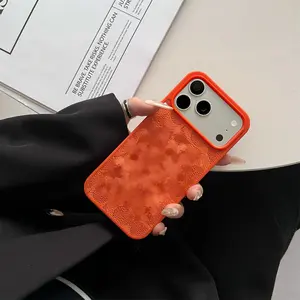 Suitable for iPhone 17 / 16/15/14/13/12/11 Pro Max, High-End Leather Pattern Phone Case,Retro Leather Texture Shockproof Protective Cover for both boys and girls