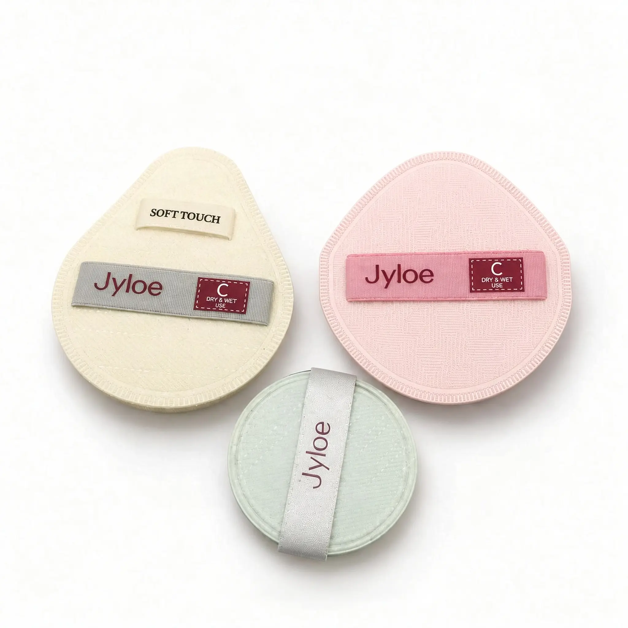 **JYLOE 3-Piece Marshmallow Makeup Sponge Set - Reusable Washable** **Latex-Free** Ultra Soft Wet Expandable **Beauty Blender** Puffs, Larger Mini Standard Sizes for Blending Cream Powder Liquid Foundation, **Even Coverage** **No Waste**, Back to School