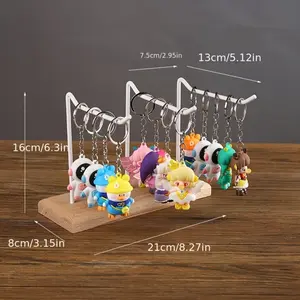 Solid Wood And Iron Earring Display Rack for Home Use, Paper Storage for Earrings, Jewelry Holder for Hanging Keychains And Bracelets