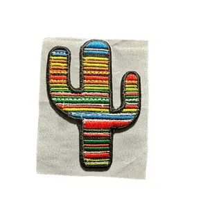Colorful Cactus Embroidered Hat Patch